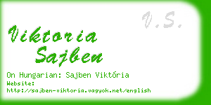 viktoria sajben business card